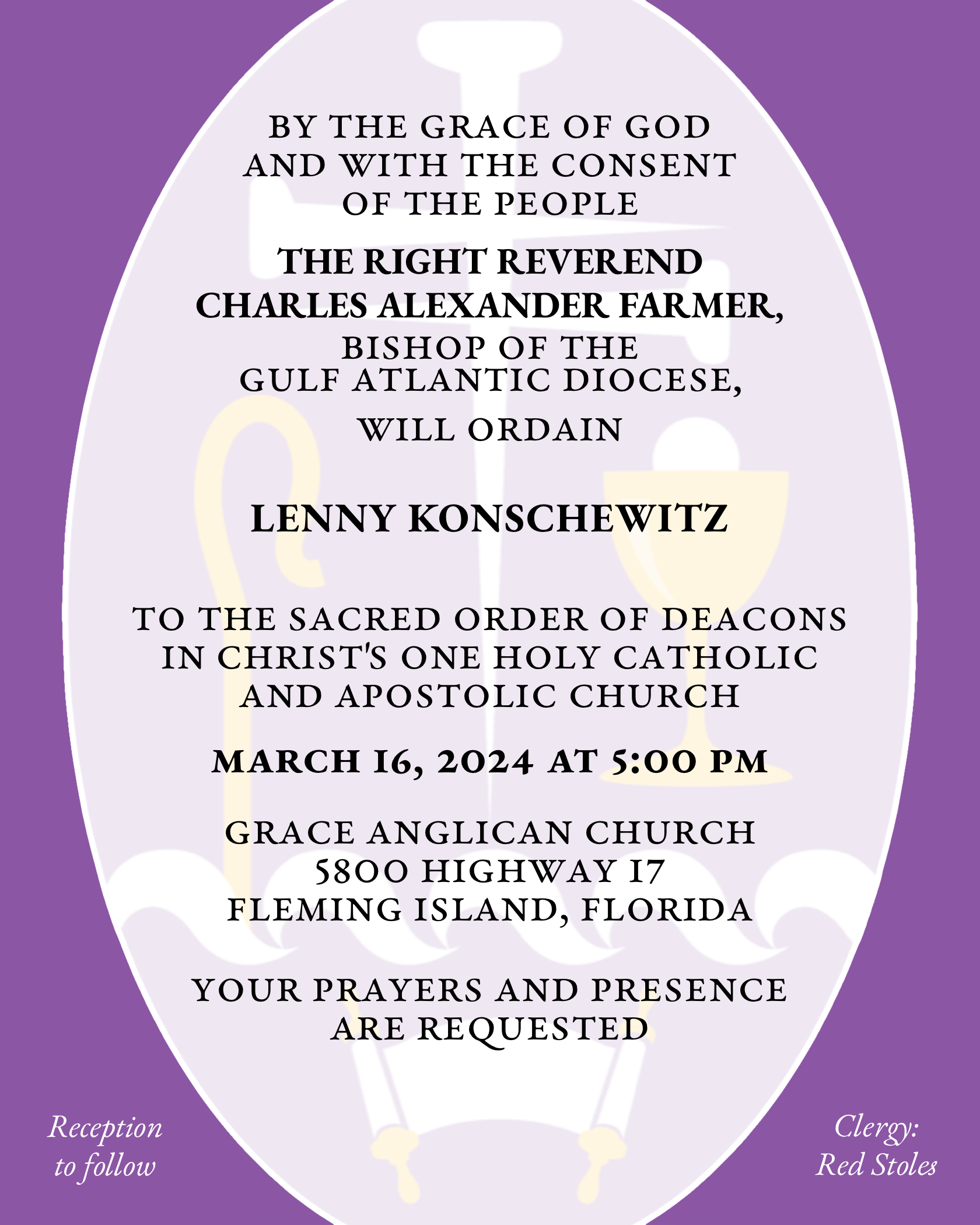 Featured image for “Ordination of Lenny Konschewitz to the Diaconate”